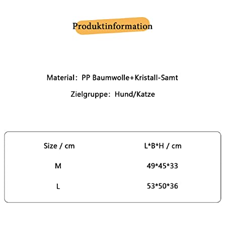 Sedefen Katzenhöhlen Katzenbett Flauschig Hundehöhle Hundebett Hundehütte Weiche Groß für Drinnen Haustierbett Haustier Hundesofa mit Kissen Blau L (50 x 50 x 36 cm)