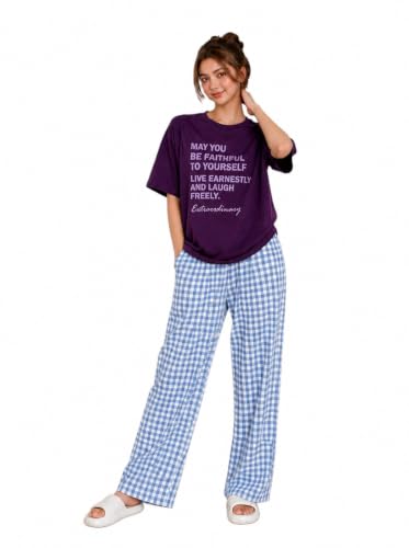 Image of KSHS Womens Korean Night Dress || Full Pyjama Set ||Korean Nightsuit || Women Nightwear ||Round Neck Full Sleeve Nightsuit || Loungewear || Everyday Nightdress Women's Pyjama Sets