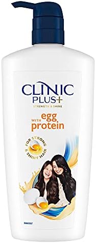 Clinic Plus Strength & Shine Shampoo with Egg Protein for Strength, Shine and Smoothness, 650 ml