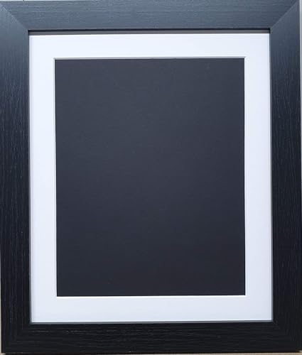 Picture Frame with White Mount (Black Frame With White Mount A1 Frame for A2 Picture)
