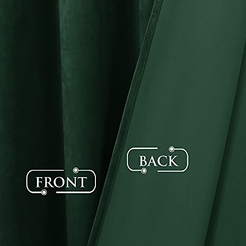 PONY DANCE Dark Green Velvet Curtains - Image 3