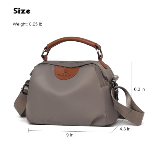 Image of Eslcorri Lightweight Nylon Crossbody Bag for Women, 3 Pocket Casual Shoulder Purse with Adjustable Strap for Travel Daily Use | Well-organized
