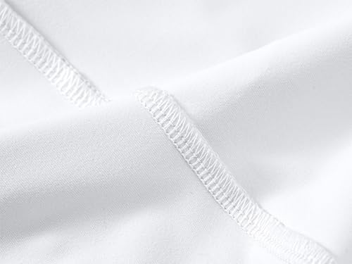 YSENTO Camisa polo feminina gola V gola V sem mangas FPS 50+ secagem rápida bainha dividida, Branco,
