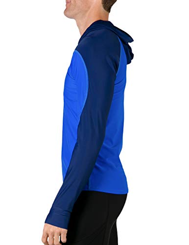 Tuga Men's Swim Crest Rash Guard with Relaxed Hoodie, UPF 50+, Made in USA3