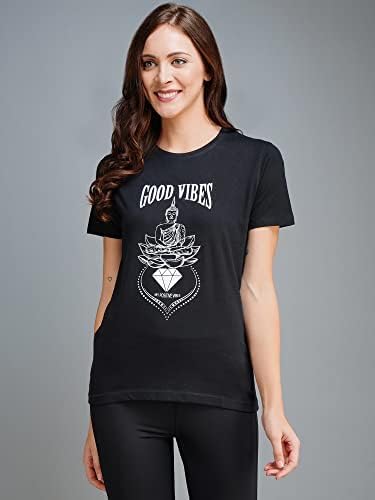 Image of Women's Cotton Regular Fit Yoga Gym /Sports Activewear T-Shirt -(MLMY3)