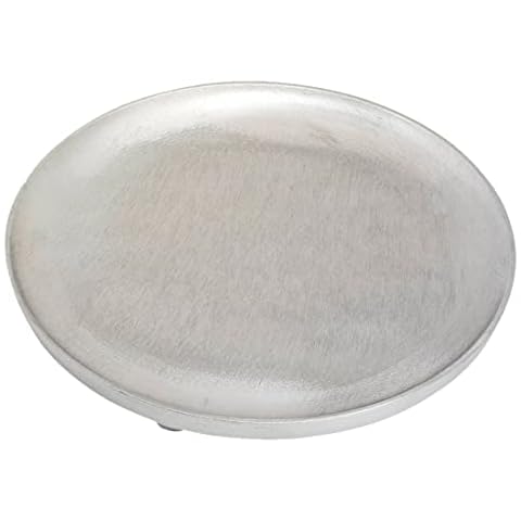 NKlaus Plato Aluminio Redondo Portavelas Mate 17cm Cover