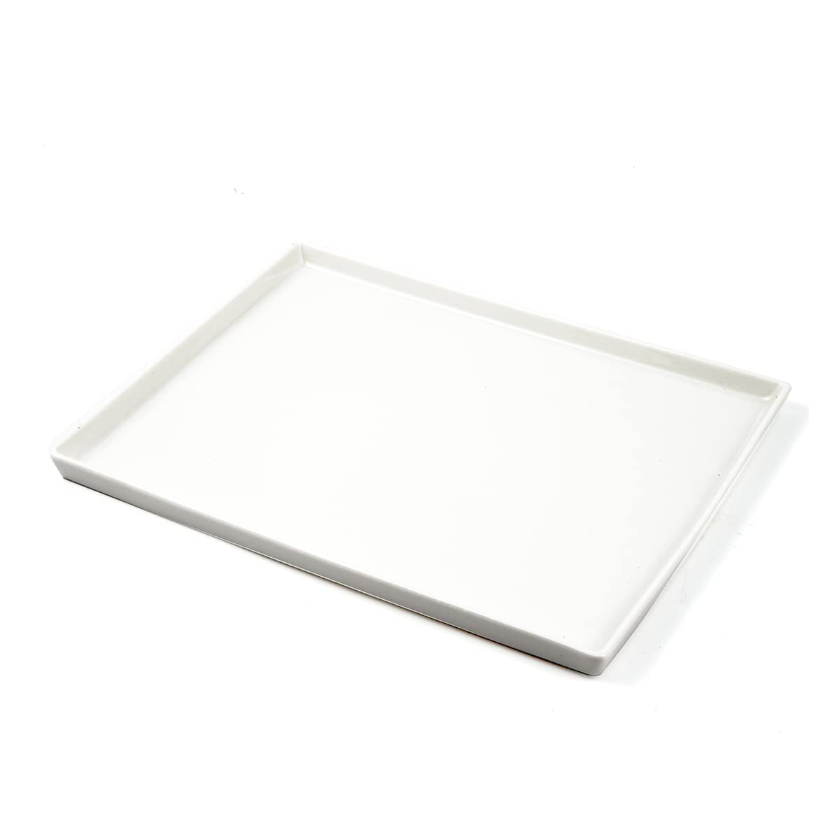 Porceletta Porcelain Rectangular Plate, 21.2 Cm Length X 16.3 Width, Ivory