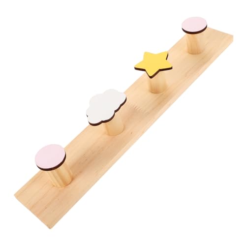 ULTECHNOVO Perchero de pared para niños de madera de colores, gancho para mochilas y ropa, decoración para ahorrar espacio para dormitorio y aula, ganchos decorativos para dormitorio de niños