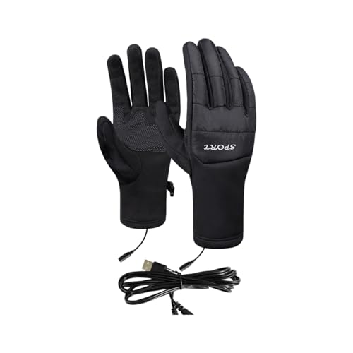 NVOQILIN Guanti riscaldati elettrici per moto, sport sulla neve, ricarica USB, coerente, ventilati, isolanti, flessibili, controllo delle dita, guanti riscaldati per il freddo, temperatura costante, M