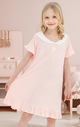 Girls' Princess Dress,Soft Summer Short Sleeve Casual Dresses 3-12Years2
