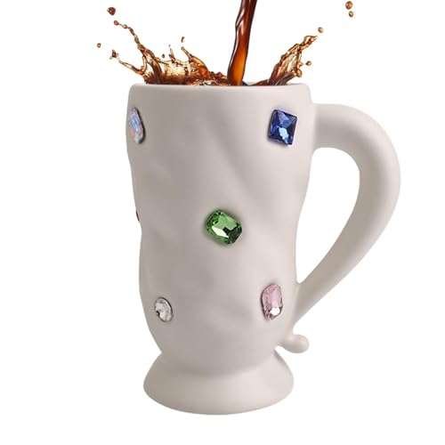 Molteplici usi: questa tazza da caffè con pietre preziose ha una grande capacità di 11 oz che è perfetta per la colazione in famiglia o per il tempo libero. Energizza le tue mattine ed elimina la stanchezza del lavoro ad ogni sorso