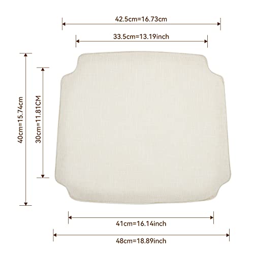 Polynices Wishbone Chair Cushion,Linen Fabric Chair Pads Suitable For Y Chair And Tatami (Beige) #TOP2