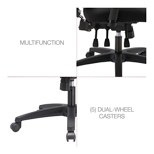 Alera Alenv41M14 Envy Series Mesh High-Back 250 Lbs. Capacity Multifunction Chair - Black #TOP5