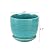 Elsjoy Set of 6 Ceramic Succulents Planter with Drainage Tray, 4.3 Inch Decorative Flower Pots Saucer Small Planter Pot for House Plants, Indoor Outdoor Plants, 6 Colors