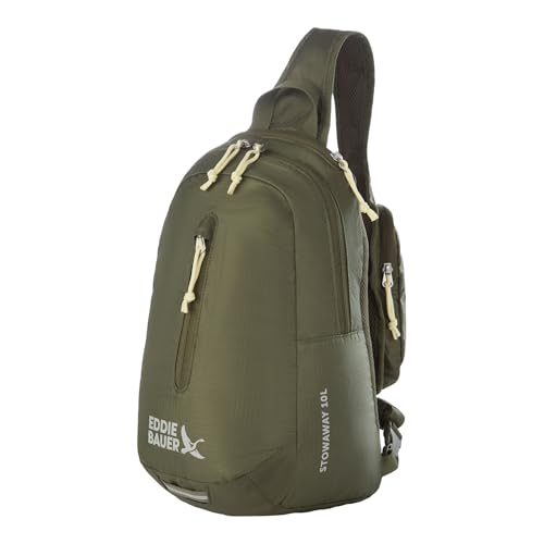Image of Eddie Bauer Stowaway Packable Sling Bag | Travel | Outdoor | Lightweight | Compact | Ripstop Nylon, Irish Green-10L