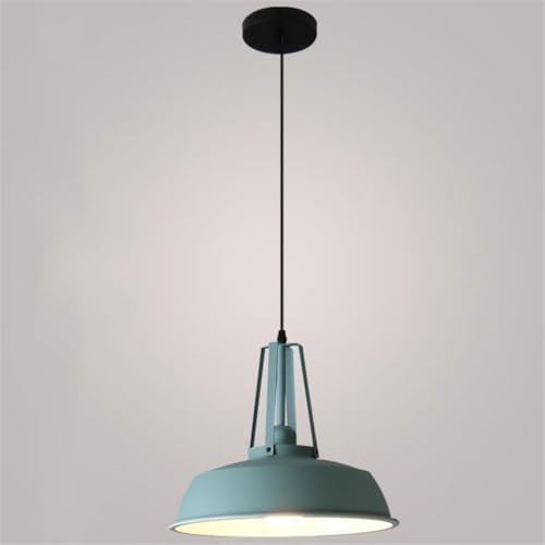 Suspension vert mat style danois pour éclairage îlot central cuisine