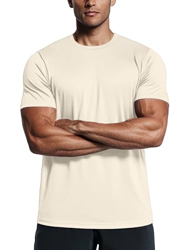 Zengjo Mens Athletic Shirts Moisture Wicking Short Sleeve Quick Dry Workout T-Shirt for Gym Running Exercise