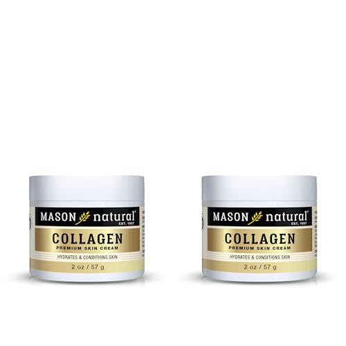 Mason Vitamins Collagen Beauty Cream 100% Pure Collagen Pear Scent, 2-Ounce Jars (Pack of 2)