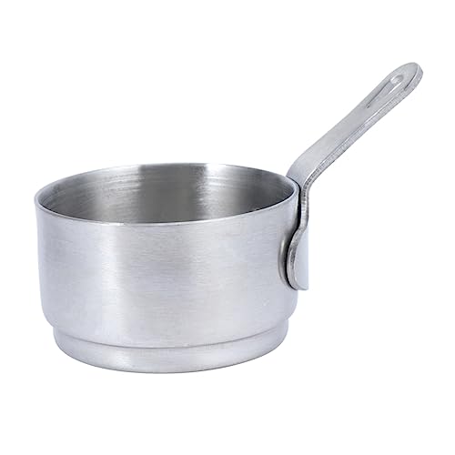 Garneck Mini Cacerola Inoxidable Antiadherente con Asa para Calentar Leche y Salsas para Cocina y Preparación de Ghee