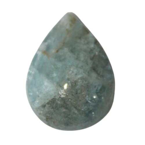 Genuine aquamarine cabochon, blue beryl cabochon, 17x12x4 mm
