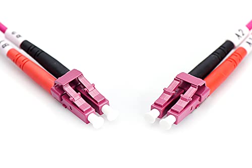 Câble à fibre optique OM4 LC-LC duplex 3 m multimode 50/125 pour jarretière réseau 10G 40G lot de 5