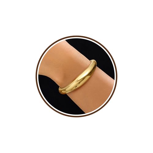 Chunky Gold Bracelet Gold Cuff Bangle Bracelets for Women Non Tarnish Teen Girl Gifts Trendy Stuff Wide Hinged Irregular Twisted Bangle Christmas Stocking Stuffers Minimalist Birthday Anniversary Jewelry