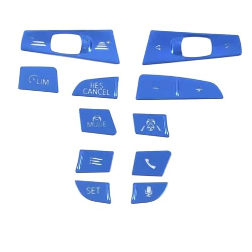 Boutons de volant BMW Série 3 G20 G28 cadre et garnitures bleu