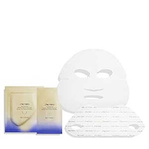 Shiseido Vital Perfection LiftDefine Radiance Face Mask – Includes Six Complete Face Masks – Instantly Effective Two-Piece Face & Neck Sheet Mask for Lifting & Firming