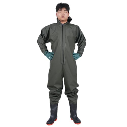 メンズ レディース ウェーダー 防水 長靴 防水 長袖 胴付長靴 フード付き チェストハイウェダー 釣り 水産業 通気性 防水つなぎ 田植え 潮干狩り 水産 農作業 漁業 工場作業 雨天作業 男女兼用