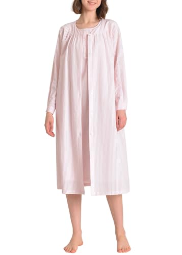 Latuza Women's Long Nightgown and Robe Set Soft Cotton