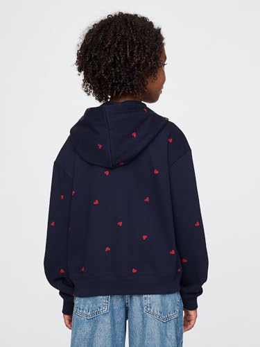 GAP Girls' Fleece Logo Full-Zip Hoodie2