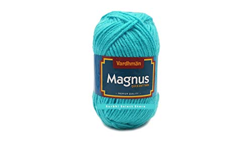 Image of Vardhman 100% Acrylic Knitting Wool Blue Ball (200 Grams /Shade 007). Soft Wool Ball Hand Knitting Wool /Art Craft Fingering Crochet Hook Yarn for Sweaters, mufflers, caps, Soft & Thick (mota) Wool?