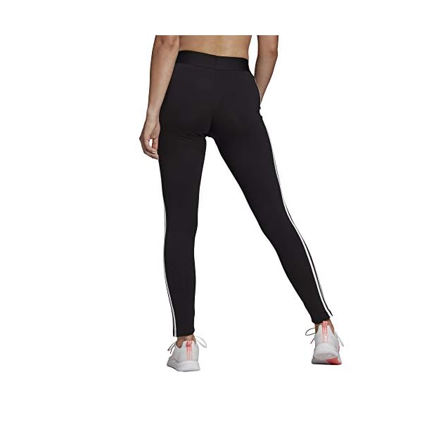 adidas Women's Essentials 3-stripes Leggings, Black/White, X-Large