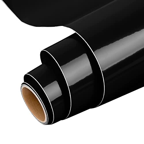 IModeur 5Ft vinyle adhésif Noir - 30,5 x 153 cm Vinyle adhesivo permanent pour tasse, vinyle Cricut pour cadeau d'anniversaire, ornements de fête,...