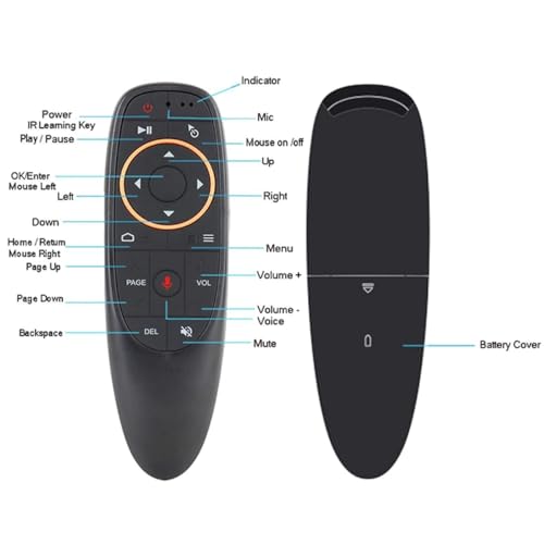 Image of Air Mouse Wireless Infrared Remote Control 6 Axis Gyroscope IR Learning Original Fly Mouse with Voice Input Mic Compatible for Any Smart TV Android TV Box PC Projector Universal