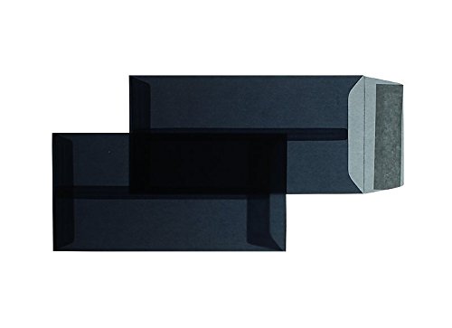 100 Stück, Farbige Transparent-Versandtaschen, DIN Lang, Haftklebung mit Abziehstreifen, Gerade Klappe, 100 g/qm Offset, Ohne Fenster, Grau (Transparent-Anthracite), Blanke Briefhüllen