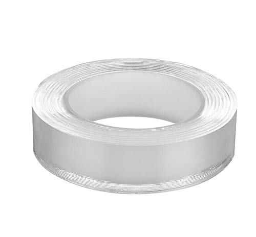 Lumiereholic - Adhesivo mágico nano de doble cara, cinta adhesiva de silicona multifuncional, reutilizable, doble cara, gel transparente, lavable 1 m/3 m/5 m