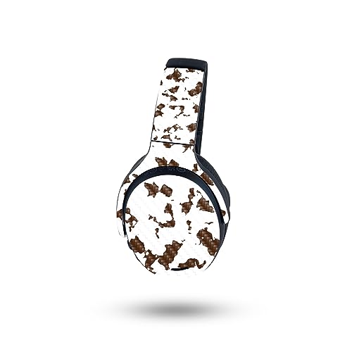 Image of MightySkins Carbon Fiber Skin Compatible with Skullcandy Crusher ANC 2 - Brown Cow | Protective, Durable Textured Carbon Fiber Finish | Easy to Apply, Remove, and Change Style