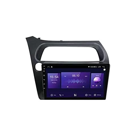 Car Radio Stereo GPS Navigation for Honda Civic 2006-2012 Plug And Play 9 Inch Touch Display Android 11 Support Steering Wheel Control Bluetooth hands-free function Built-in CarPlay Cover