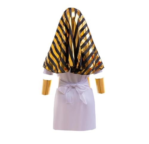 Disfraz Completo de Faraón Egipcio Dorado para Niños 7-9 miniatura 2