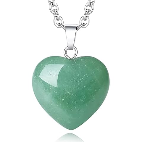 XIANNVXI Green Aventurine Heart Necklace Cover
