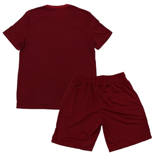 VKOMEO Conjunto masculino de 2 peças, camiseta de manga curta, gola redonda, conjunto de shorts e ca