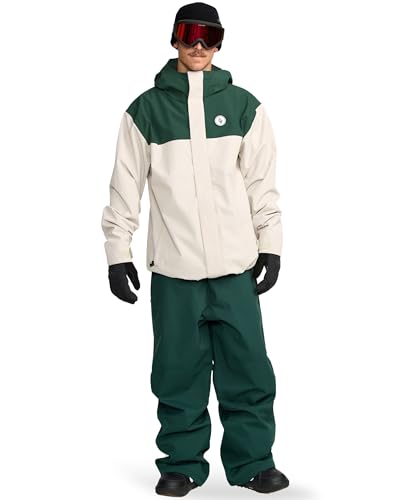 Image of Volcom Men's Buckthreeeighty Snowboard Jacket - 10k Waterproof 2-layer Shell, Zip Tech