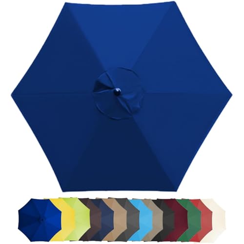 Toile de rechange pour parasol extérieur en polyester robuste imperméable et indéchirable - 2