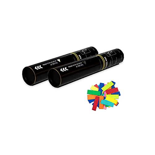 EUTOPICA Pack 2 Cañones Confeti Manual (Multicolor, 30 cm) | #DeLosBuenos