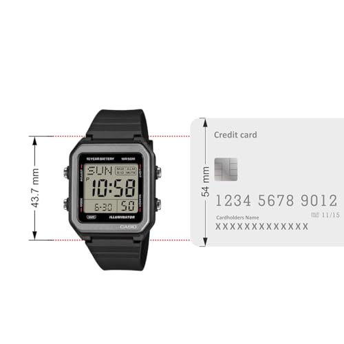 Image of Casio W-221H-1AVDF Digital Black Watch Unisex (I133)