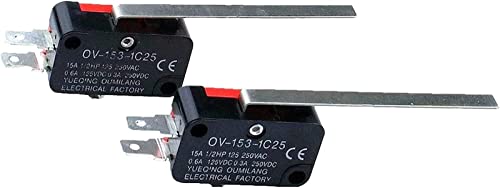Micro rupteur fin de course V-153-1C25 à levier long droit SPDT pour automatisme - 5