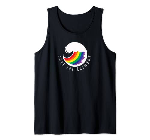 Surf the Rainbow Gay Pride Surfer Camiseta sin Mangas