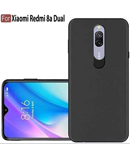 Image of Mobile Back Cover Case for Xiaomi Redmi 8A Dual (Silicone Case|CameraProtection|Black SC1510)