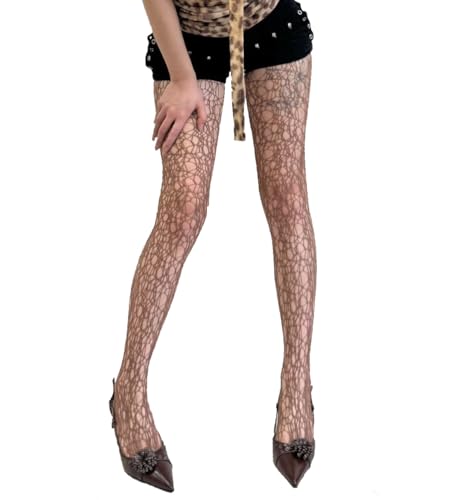 Mrotrida Women's Irregular Spider Web Tights Big Ripped Fishnet Halloween Witch Tights Stockings Gothic Distressed Leggings3
